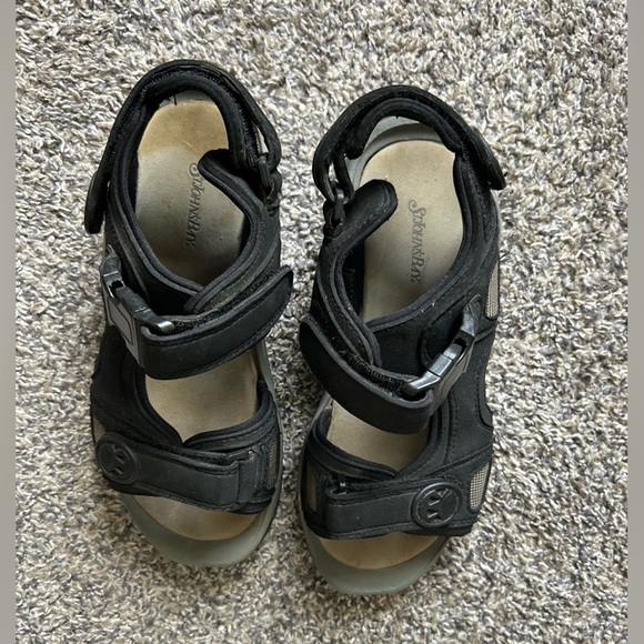 St. John’s Bay men’s heavy duty black sandals size 10 - Picture 4 of 8